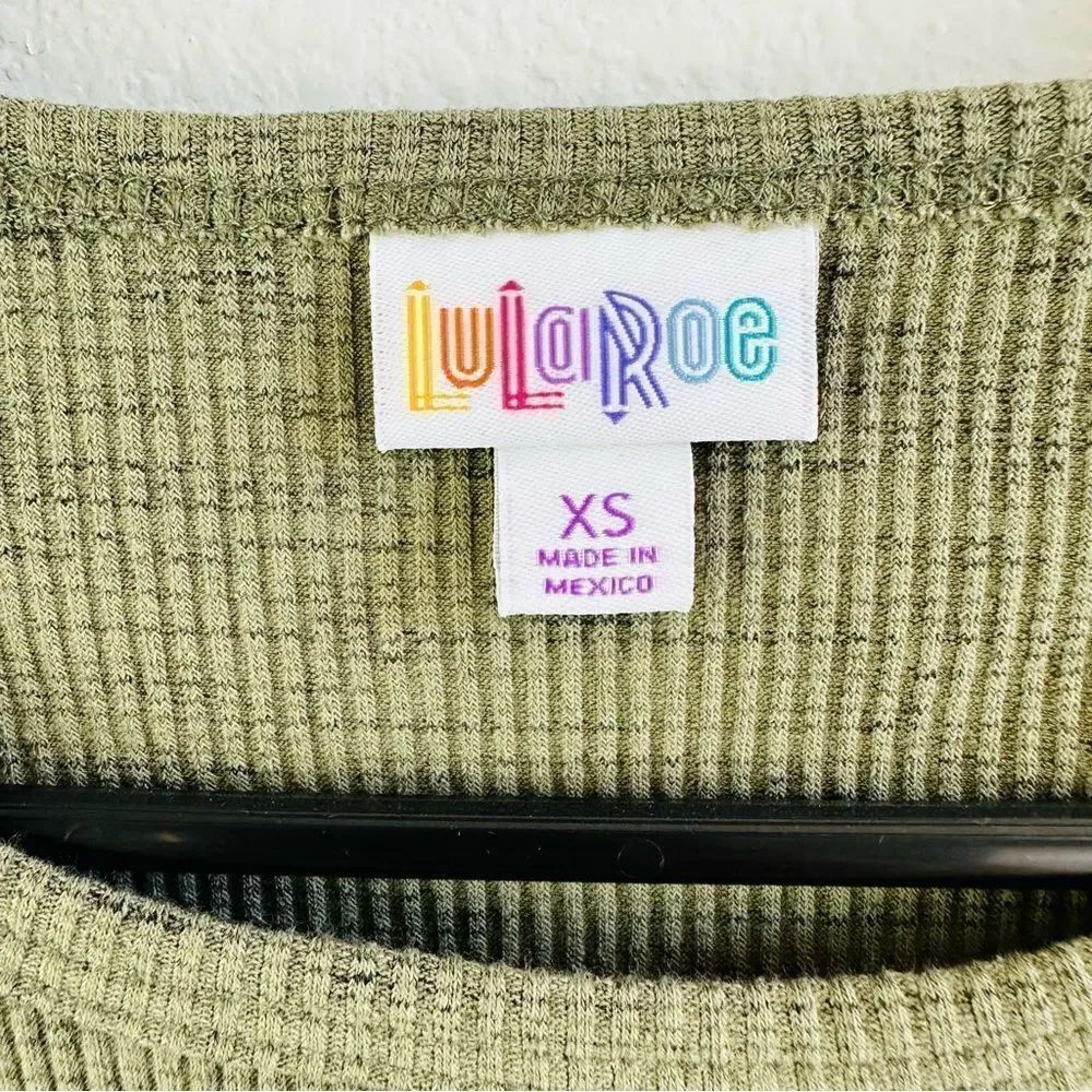 Lularoe Olive Ribbed Body Con Dress‎ - Picture 2 of 3